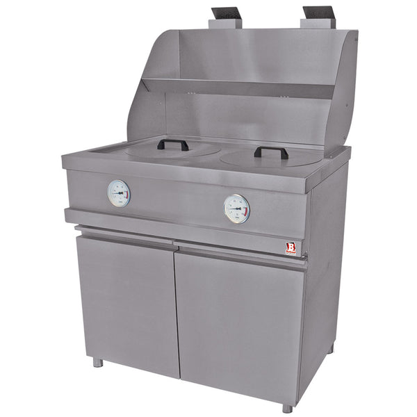 Diamond Gas-Fritteuse HEAVY DUTY, 2 runde Becken, mechanisch