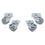 Diamond Set 4 Edelstahlrädern, schwenkend, 2x Bremsen