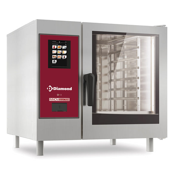 Diamond Elektro Kombidämpfer "TOUCH" mit Boiler & Konvektion 6xGN1/1+ Reinigung