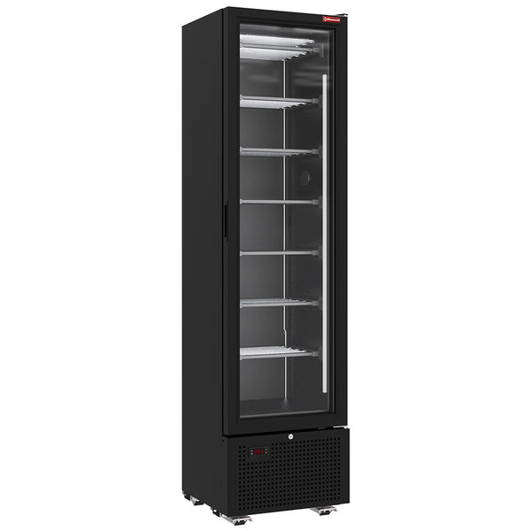 Diamond Negative Kühlvitrine 221 Liter - 7 feste Ebenen - SCHWARZ