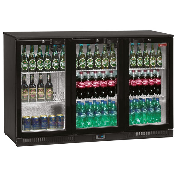 Diamond Flaschenkühlschränk, Belüftet, "Back Bar" , 3 Drehflügeltüren