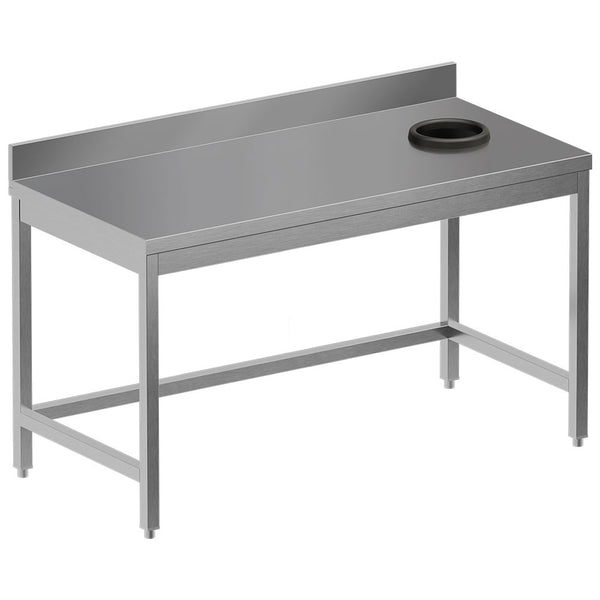 Diamond Abräumtisch mit Abfallloch + rückseitiger Aufkantung