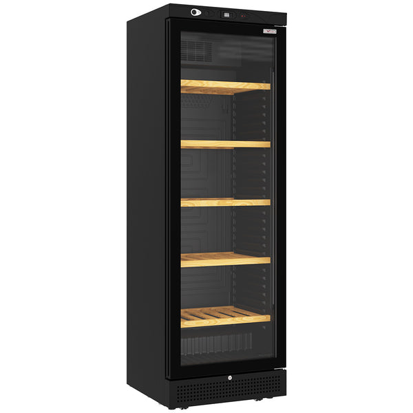 Diverso BelUfted Weinkühlvitrine, 382 Liter - 5 Ebenen - SCHWARZ
