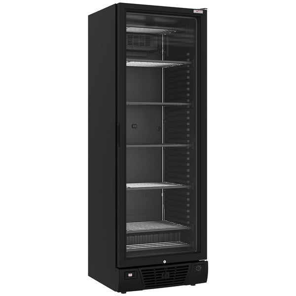 Diverso Negative belüftete Vitrine 382 Liter - 5 feste Ebenen - SCHWARZ