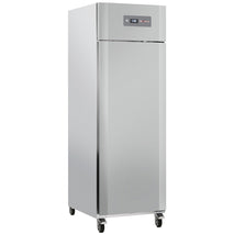 Diverso Kühlschrank Umluft 600 Liter 1 Tür GN 2/1, auf Rädern, 2 mit Bremsen