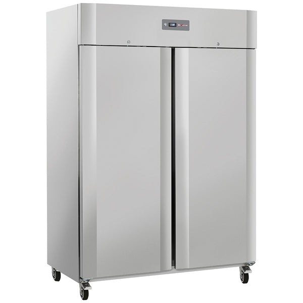 Diverso Belüfteter Gefrierschrank-Schrank 1200 Liter 2 Türen GN 2/1, auf Rädern, 2 mit Bremsen