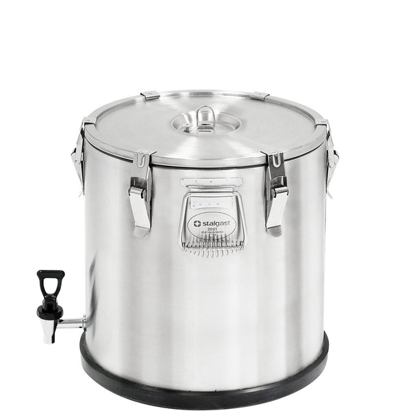 Stalgast Thermobehälter aus rostfreiem Edelstahl, 25 Liter, mit Ablasshahn