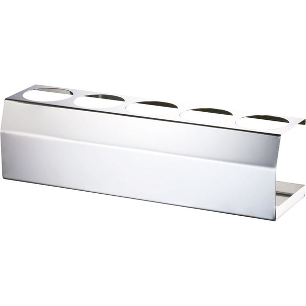 Stalgast Ständer für fünf Saucen-/Gewürzflaschen, Edelstahl, 435 x 110 x 120 mm (BxTxH)