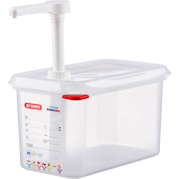 Stalgast Araven Saucenspender/Pumpspender, GN 1/4, Inhalt 4,3 Liter