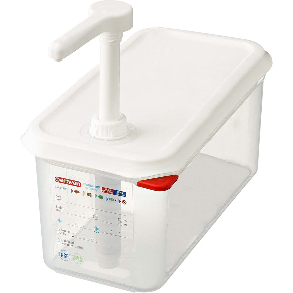 Stalgast Araven Saucenspender/Pumpspender, GN 1/4, Inhalt 4,3 Liter
