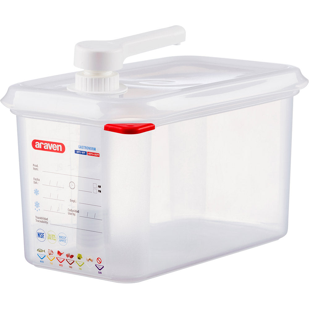 Stalgast Araven Saucenspender/Pumpspender, GN 1/4, Inhalt 4,3 Liter