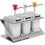 Stalgast Dreifach-Saucenspender inkl. Edelstahlgestell, 3x2 Liter
