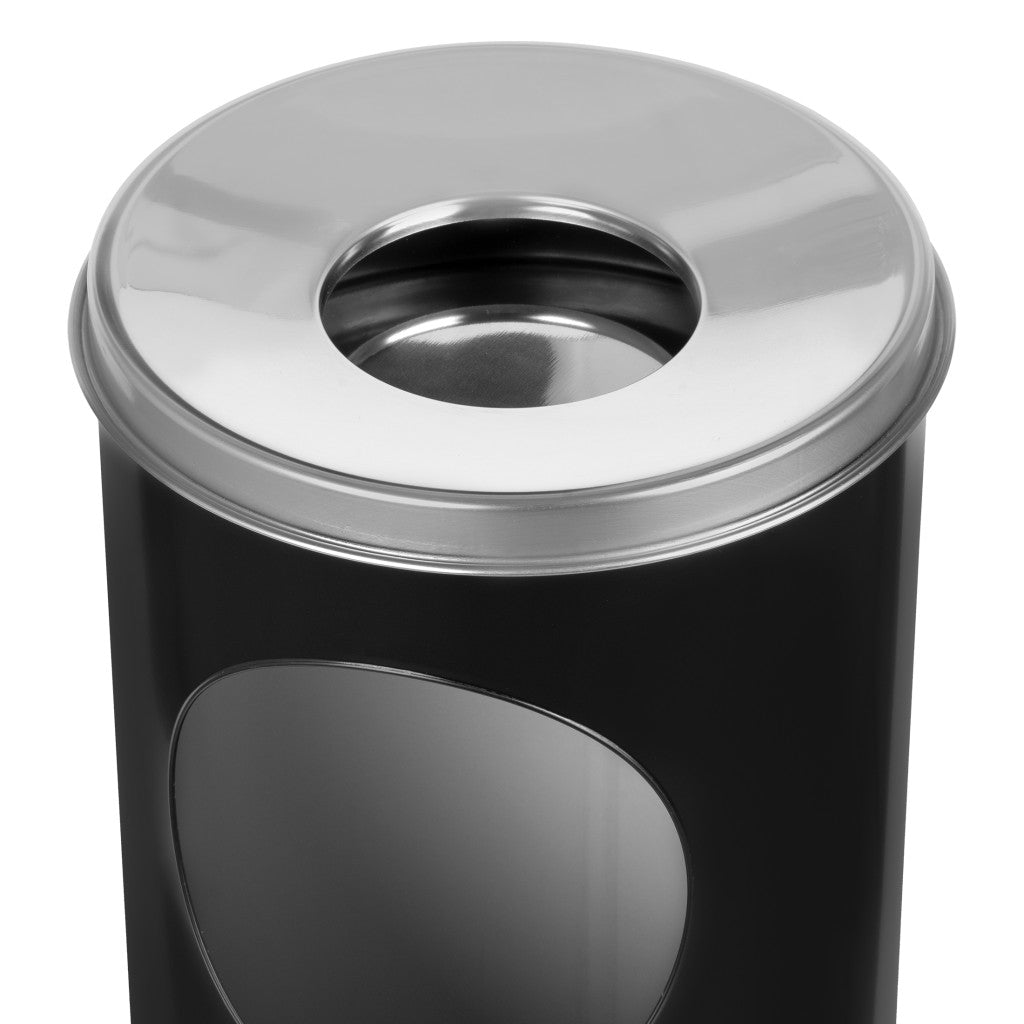 Stalgast Standaschenbecher mit Papierkorb, schwarz