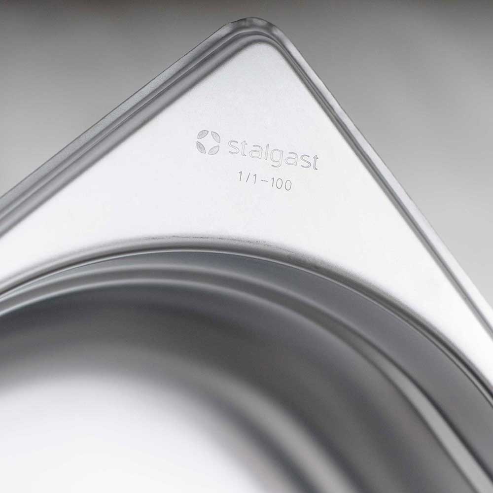 Stalgast Edelstahl Gastronormbehälter Serie STANDARD, GN 2/3 (65mm)