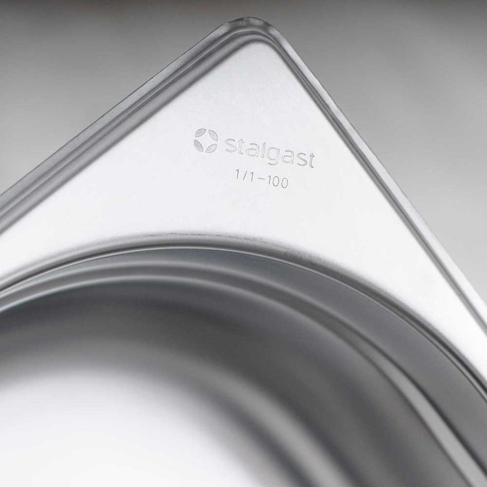 Stalgast Edelstahl Gastronormbehälter Serie STANDARD, GN 1/6 (65mm)
