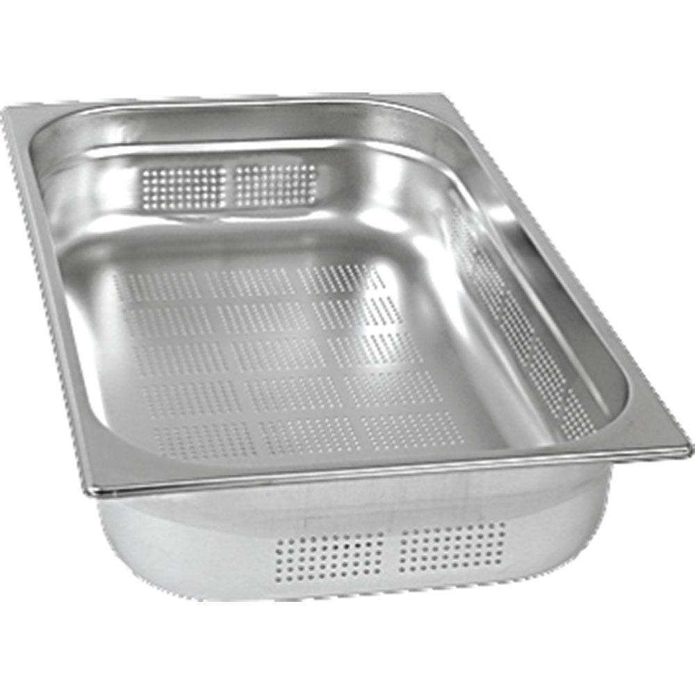 Stalgast Edelstahl Gastronormbehälter Serie STANDARD, GN 1/1 (65mm), perforiert/gelocht
