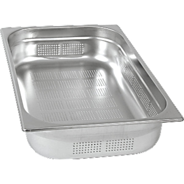 Stalgast Edelstahl Gastronormbehälter Serie STANDARD, GN 1/1 (65mm), perforiert/gelocht