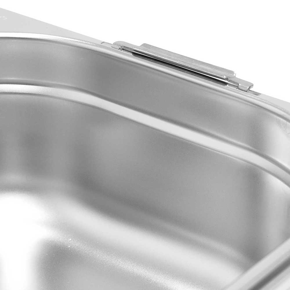 Stalgast Edelstahl Gastronormbehälter Serie STANDARD, GN 1/6 (100mm), mit Fallgriffen