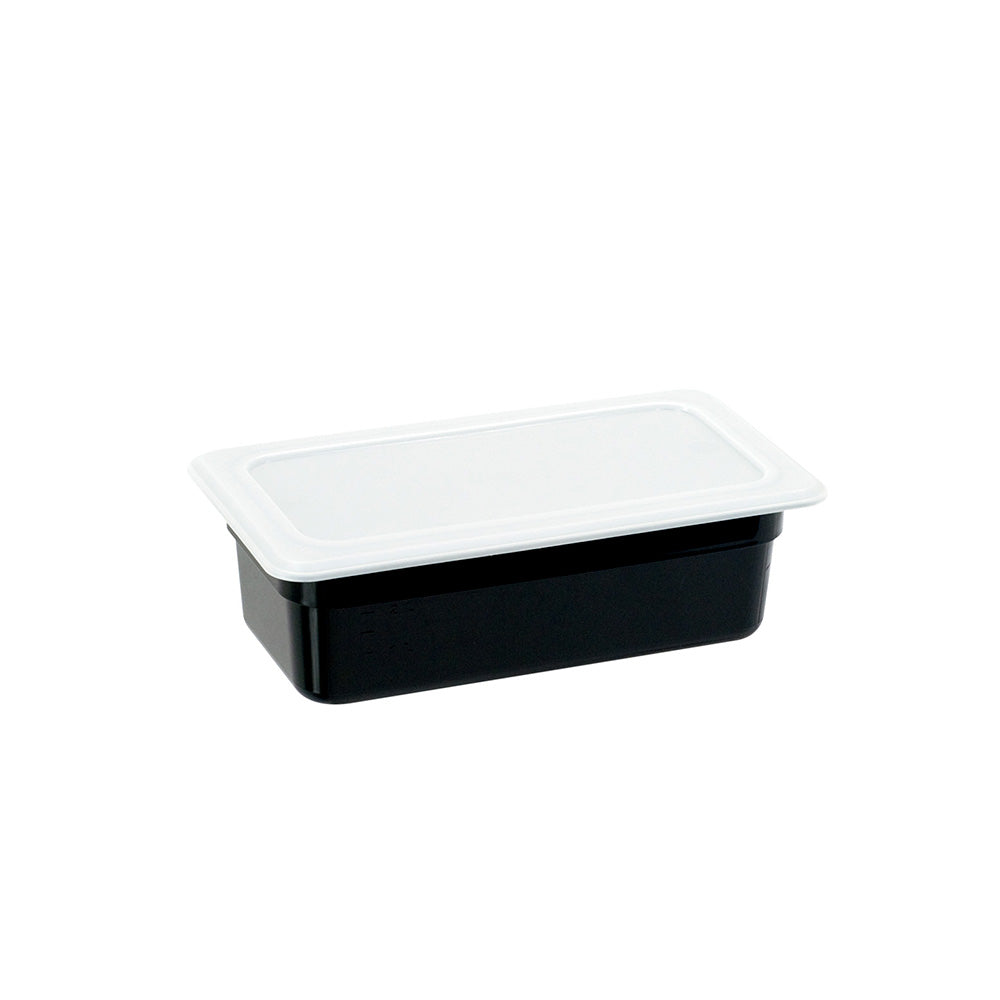 Stalgast Gastronormbehälter, Serie STANDARD, Polycarbonat, schwarz, GN 1/3 (65 mm), GN 1/3 (100 mm)