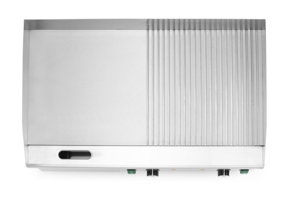 HENDI Grill, halb glatt, halb gerippt