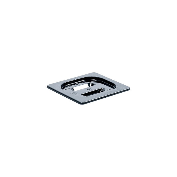Stalgast GN-Deckel Standard, Polycarbonat, schwarz, für GN 1/6 Behälter