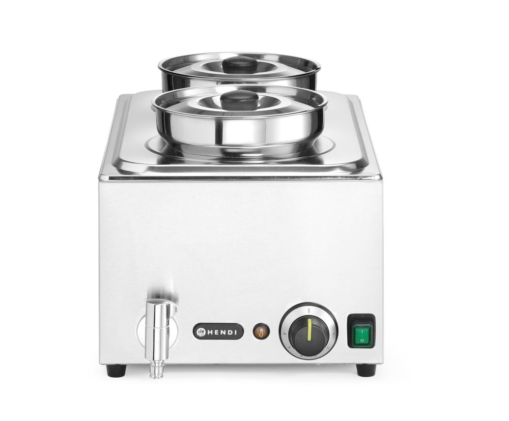 HENDI Set: Bain-Marie Ranger + 2x 4L Container mit Deckel