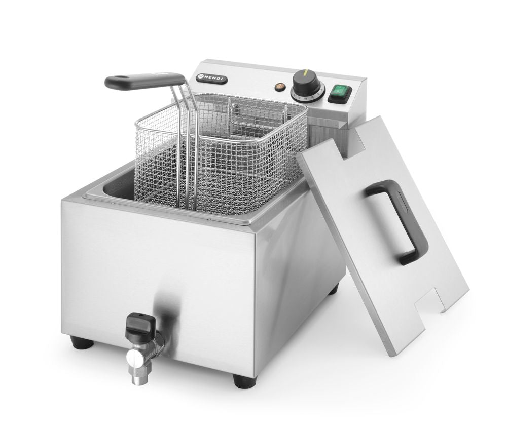 HENDI Fritteuse Profi Line mit Ablasshahn, 8 l