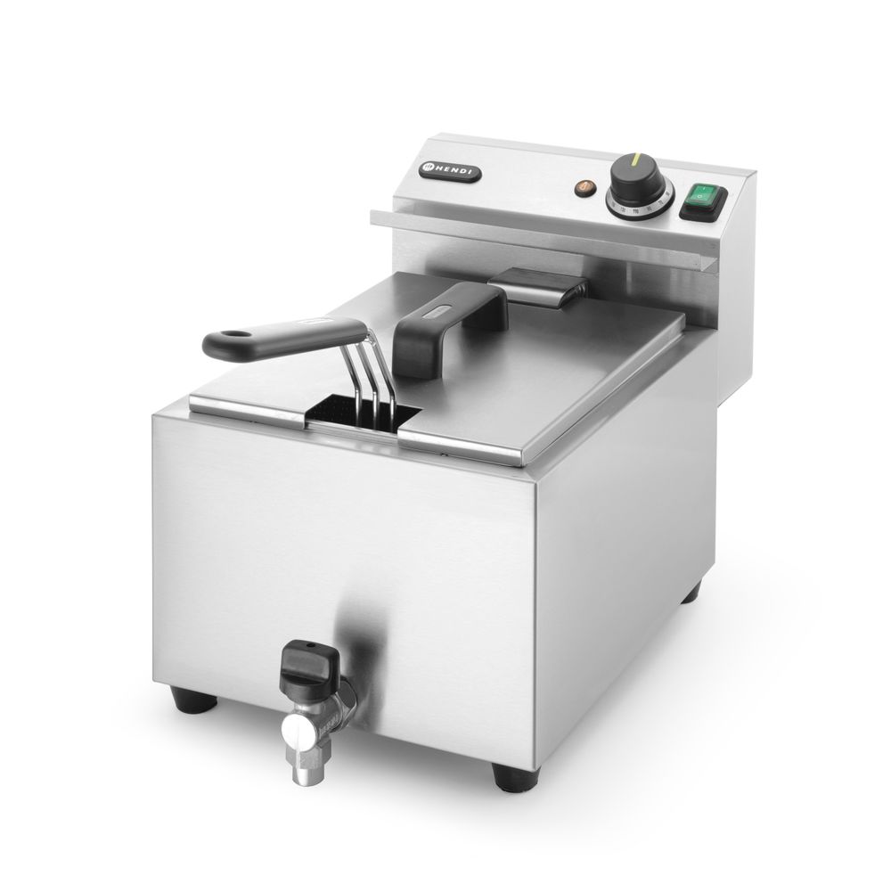 HENDI Fritteuse Profi Line mit Ablasshahn, 8 l