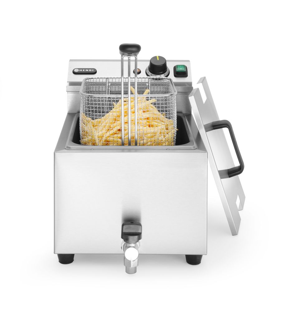 HENDI Fritteuse Profi Line mit Ablasshahn, 8 l