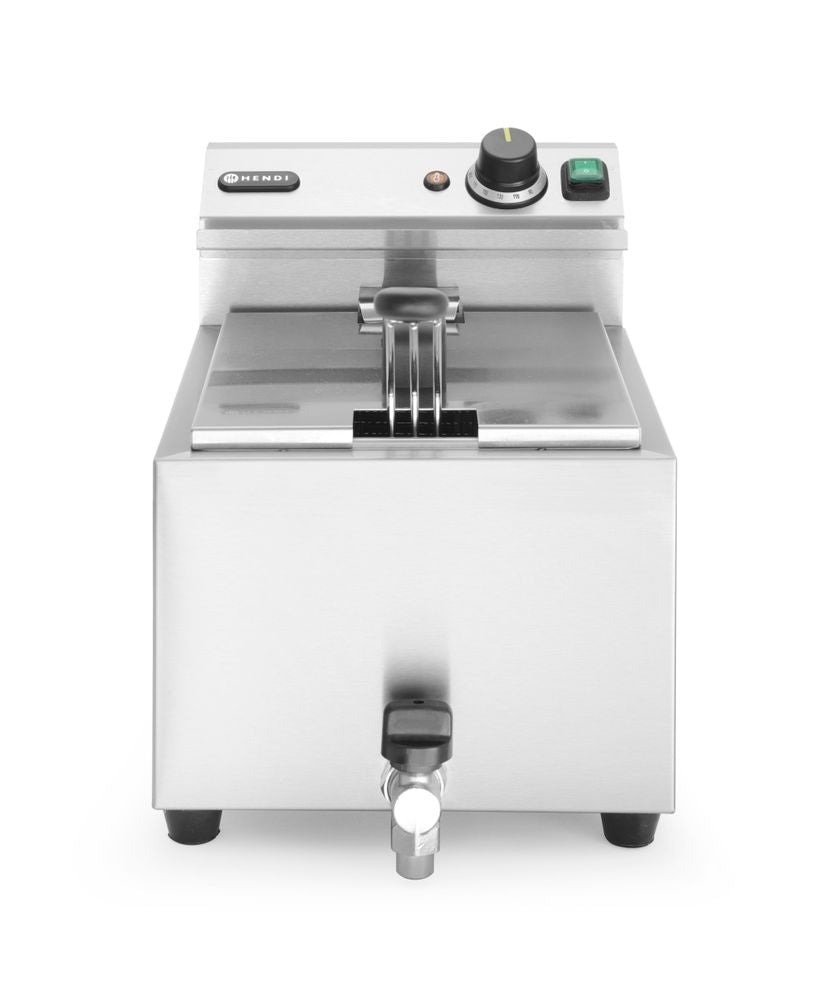 HENDI Fritteuse Profi Line mit Ablasshahn, 8 l