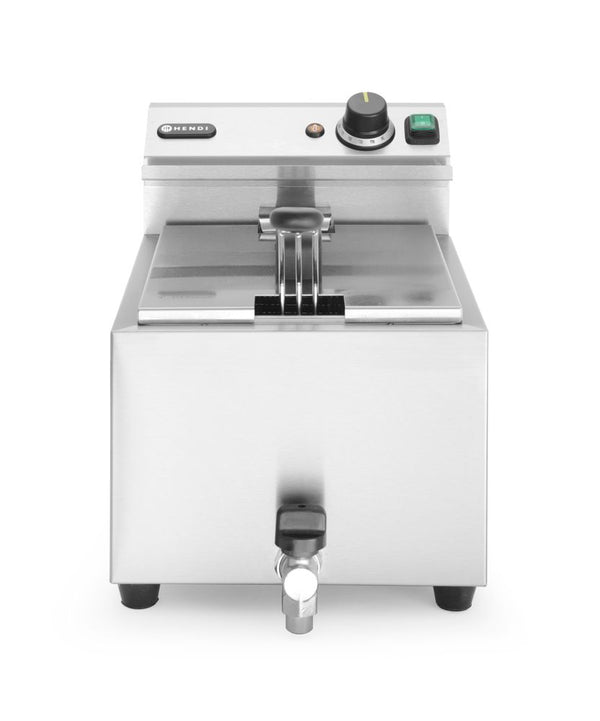 HENDI Fritteuse Profi Line mit Ablasshahn, 8 l