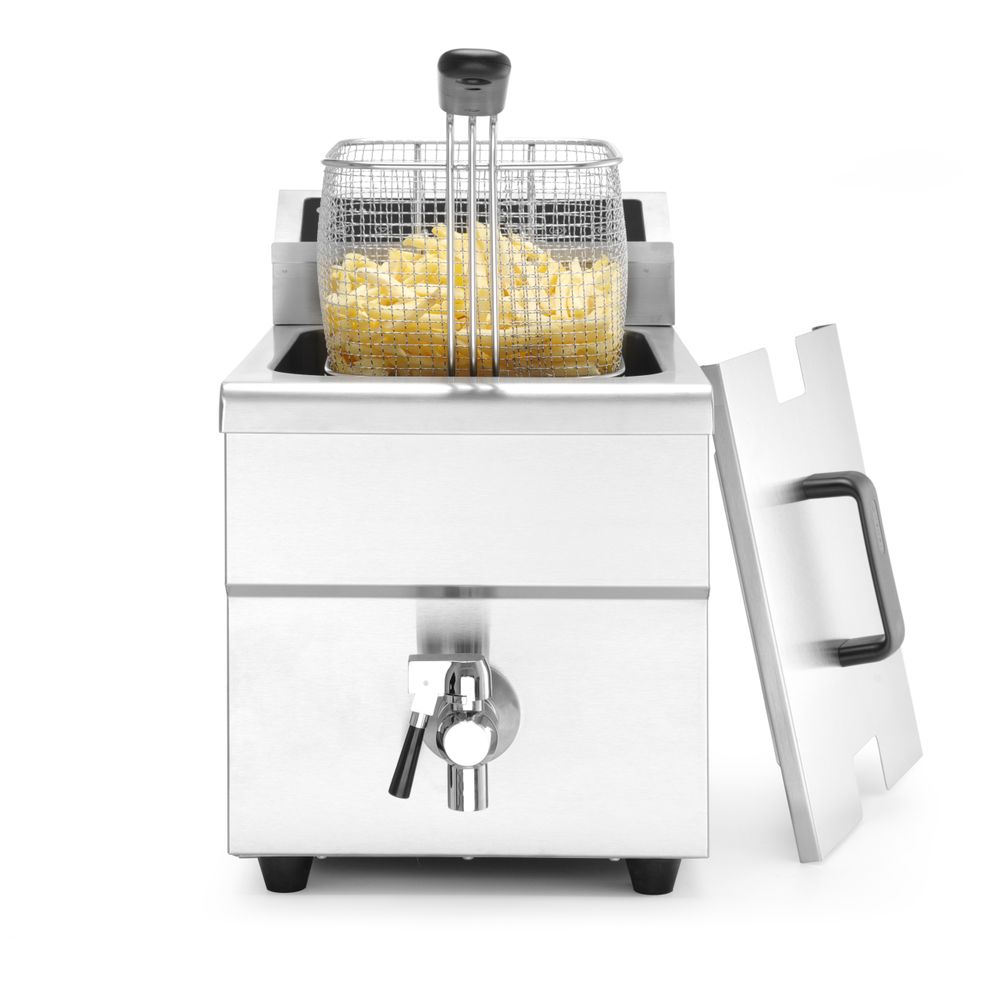 HENDI Induktionsfritteuse mit Ablasshahn - 8 l