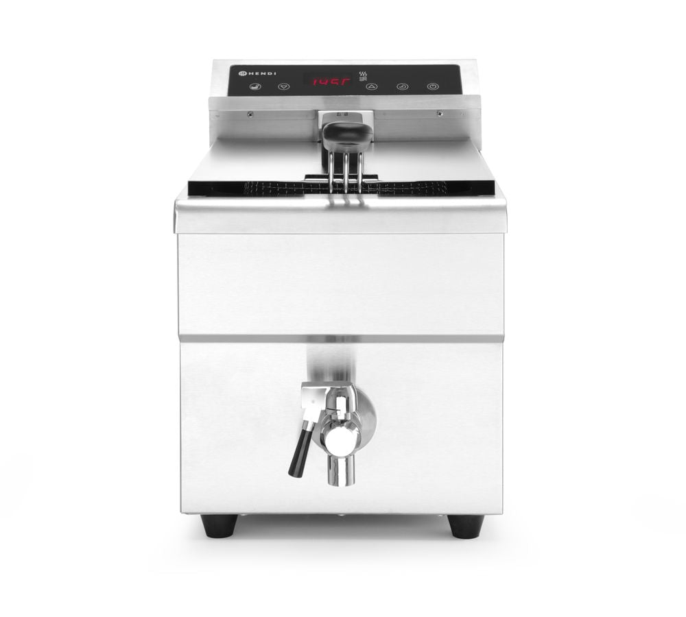 HENDI Induktionsfritteuse mit Ablasshahn - 8 l