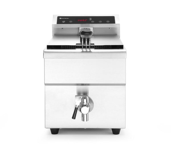 HENDI Induktionsfritteuse mit Ablasshahn - 8 l