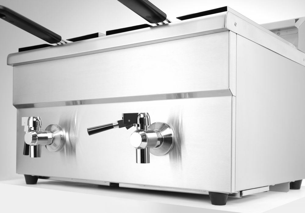 HENDI Induktionsfritteuse - mit Ablasshahn 2x8 l