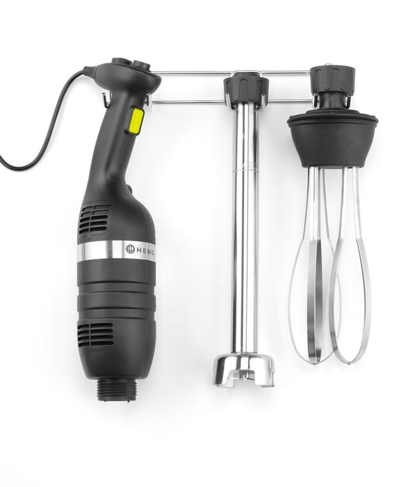 HENDI Set: Stabmixer 350 mit variabler Geschwindigkeit + Schneebesen + Halterung zur Wandmontage