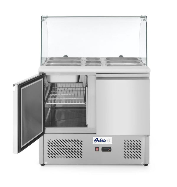 Arktic Kühltisch, zweitürig mit Glasdisplay 300L