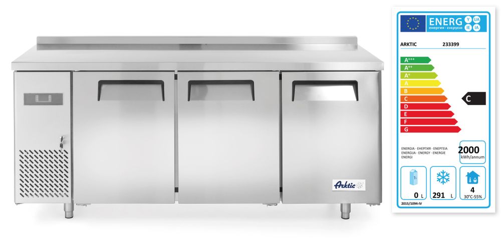 Arktic Tiefkühltisch, dreitürig Kitchen Line 390 L