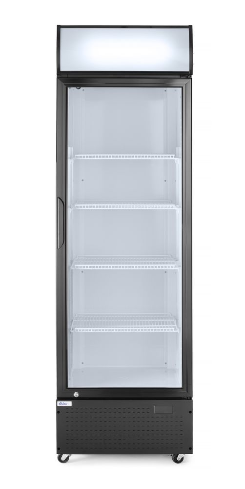 Arktic Eintüriger Kühlschrank mit hinterer Bar und hinterleuchteter Blende,