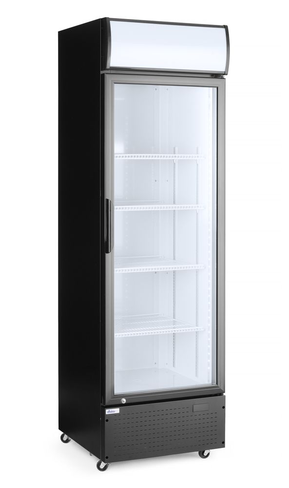 Arktic Eintüriger Kühlschrank mit hinterer Bar und hinterleuchteter Blende,