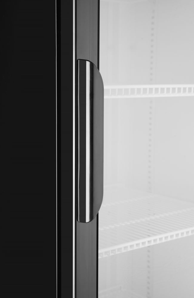Arktic Eintüriger Kühlschrank mit hinterer Bar und hinterleuchteter Blende,