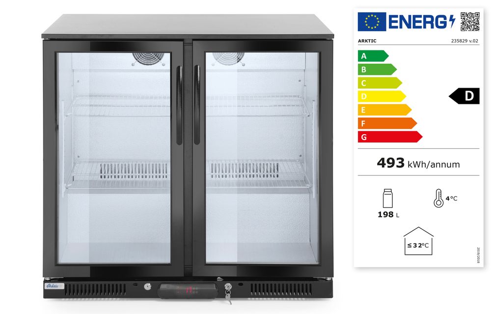Arktic Kühlschrank mit doppelter Tür auf der Rückseite