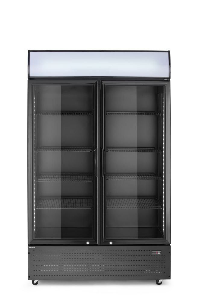 Arktic Rückwandkühlschrank mit hinterleuchteter Blende, zweitürig
