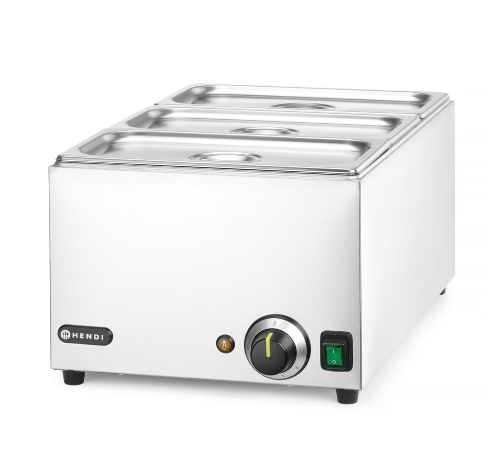 HENDI Set: Bain-Marie Ranger + 3x GN 1/3 Behälter mit Deckel