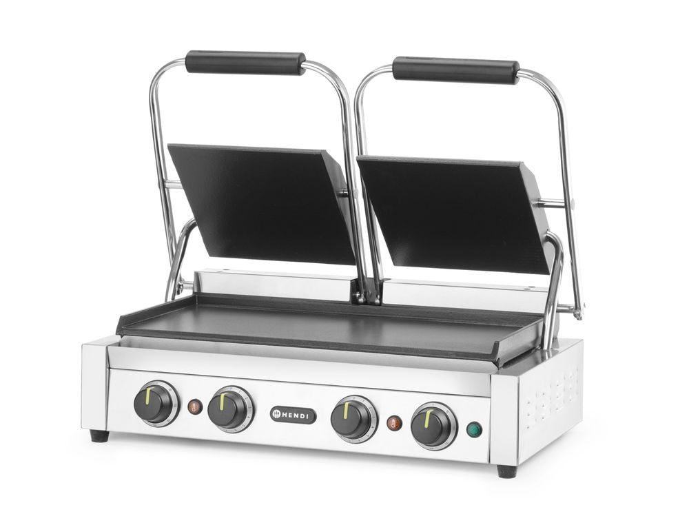 HENDI Kontaktgrill, Doppelgrill mit Timer