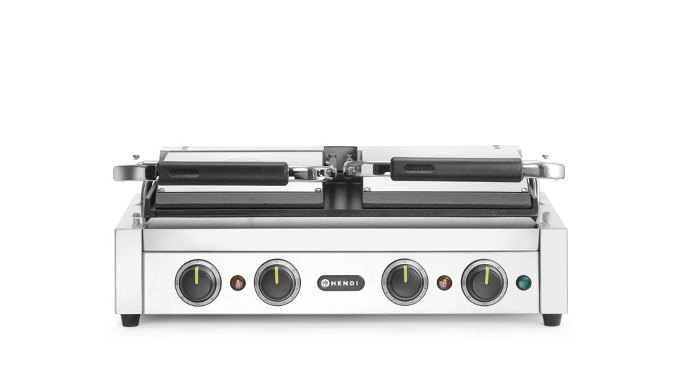 HENDI Kontaktgrill, Doppelgrill mit Timer