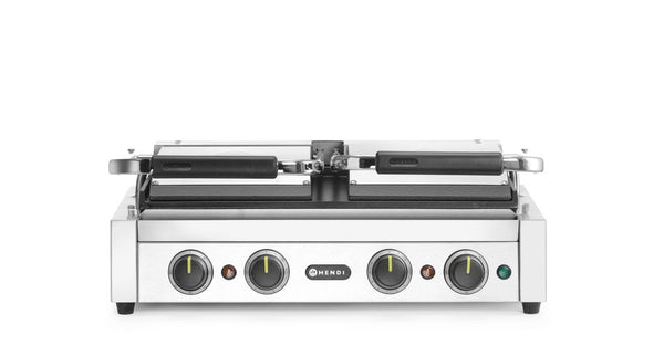 HENDI Kontaktgrill, Doppelgrill mit Timer