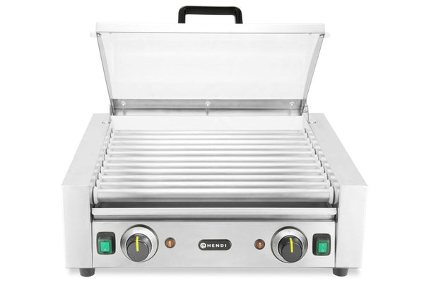 HENDI Rollengrill - 2 Zonen mit Energiesparabdeckung
