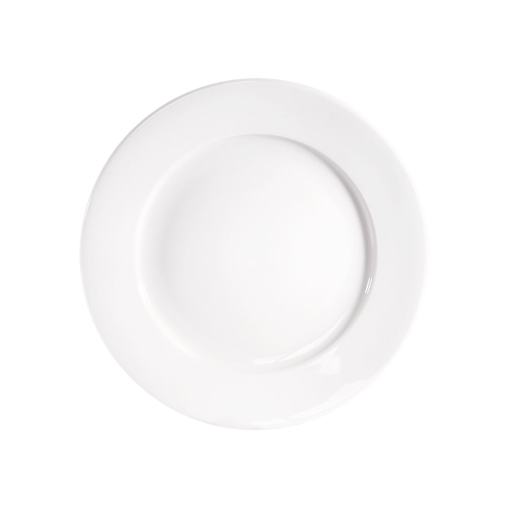 Stalgast Flacher Teller, reinweißes Hotelporzellan, Serie Isabell, Stalgast, Ø 230 mm