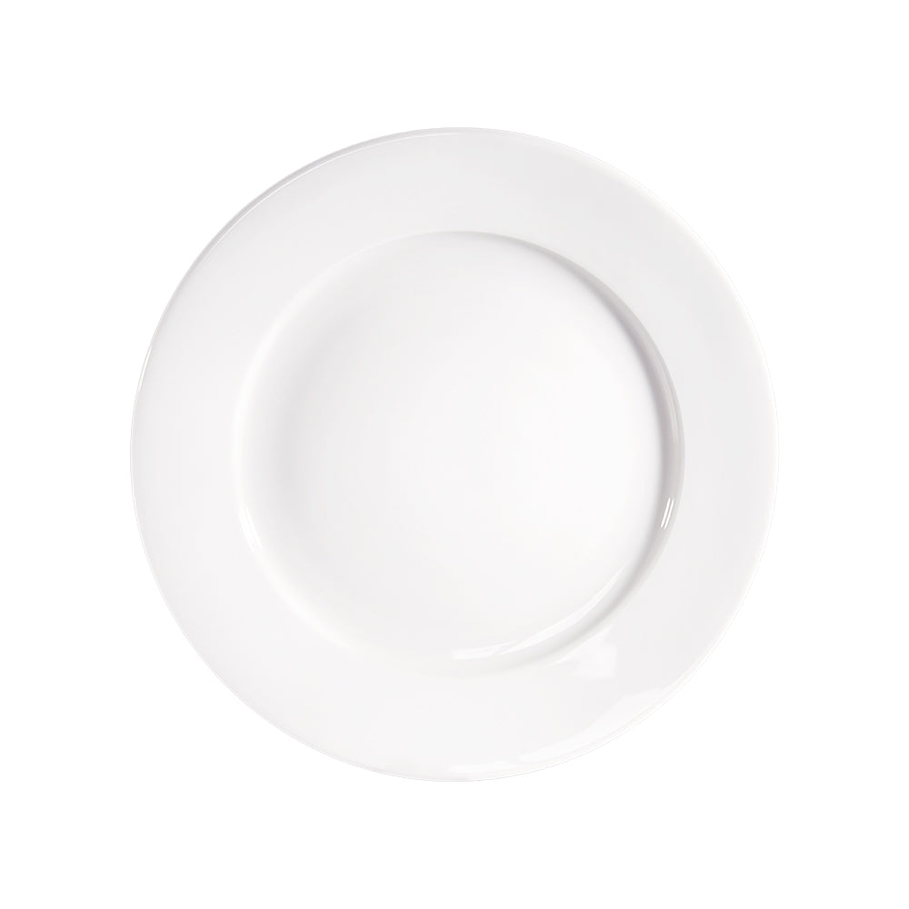 Stalgast Flacher Teller, reinweißes Hotelporzellan, Serie Isabell, Stalgast, Ø 240 mm